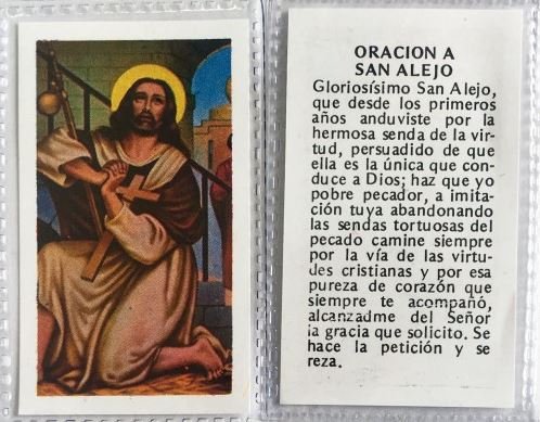 Estampa oración a San Alejo