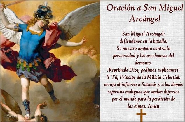 Estampa oración a San Miguel Arcángel